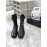 Ann Demeulemeester New Square Head Buckle Locomotive Boots For Women