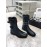 Ann Demeulemeester New Square Head Buckle Locomotive Boots For Women