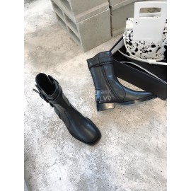 Ann Demeulemeester New Square Head Buckle Locomotive Boots For Women