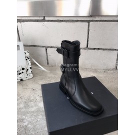 Ann Demeulemeester New Square Head Buckle Locomotive Boots For Women