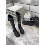 Ann Demeulemeester New Square Head Buckle Locomotive Long Boots For Women