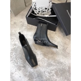 Ann Demeulemeester Black New Square Head Locomotive Boots For Women