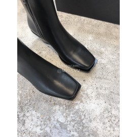 Ann Demeulemeester Black New Square Head Locomotive Boots For Women