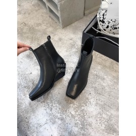 Ann Demeulemeester Black New Square Head Locomotive Boots For Women