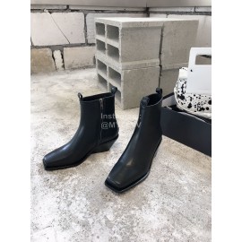 Ann Demeulemeester Black New Square Head Locomotive Boots For Women