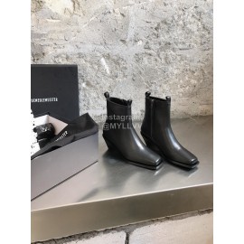 Ann Demeulemeester Black New Square Head Locomotive Boots For Women