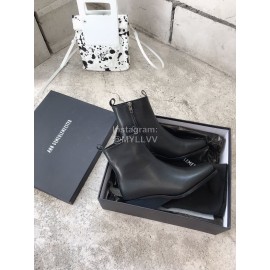 Ann Demeulemeester Black New Square Head Locomotive Boots For Women