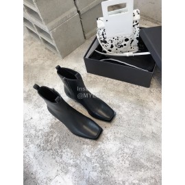 Ann Demeulemeester Black New Square Head Locomotive Boots For Women