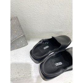 Ann Demeulemeester Fashion Soft Calf Leather Shoes For Women Black