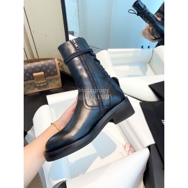 Ann Demeulemeester Fashion Black Calf Leather High Heel Boots For Women 