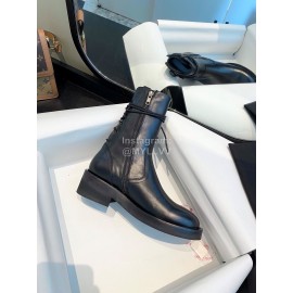 Ann Demeulemeester Fashion Black Calf Leather High Heel Boots For Women 