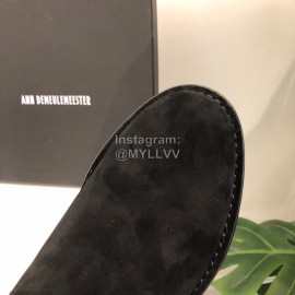 Ann Demeulemeester Fashion Black Calf Leather Short Boots For Women 