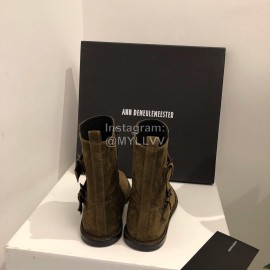 Ann Demeulemeester Fashion Calf Leather Short Boots For Women Brown