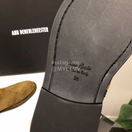 Ann Demeulemeester Fashion Calf Leather Short Boots For Women Brown