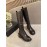 Ann Demeulemeester Retro Black Calf Leather Long Boots For Women 