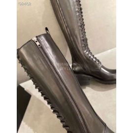 Ann Demeulemeester Retro Black Calf Leather Long Boots For Women 