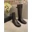 Ann Demeulemeester Retro Black Calf Leather Short Boots For Women 