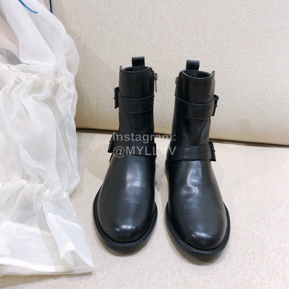 Ann Demeulemeester Winter Fashion Black Calf Leather Boots For Women 