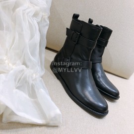 Ann Demeulemeester Winter Fashion Black Calf Leather Boots For Women 
