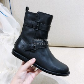 Ann Demeulemeester Winter Fashion Black Calf Leather Boots For Women 