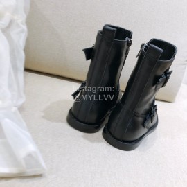 Ann Demeulemeester Winter Fashion Black Calf Leather Boots For Women 