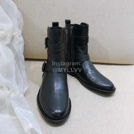 Ann Demeulemeester Winter Fashion Black Calf Leather Boots For Women 