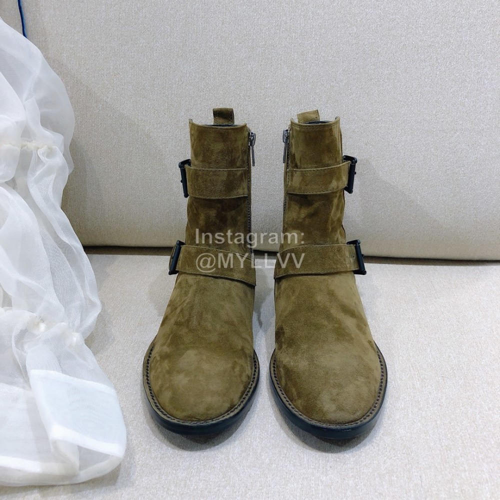 Ann Demeulemeester Winter Fashion Brown Calf Leather Boots For Women 