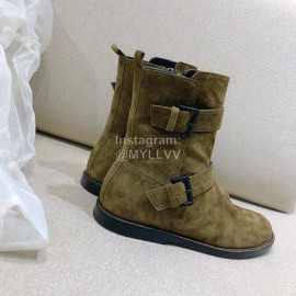 Ann Demeulemeester Winter Fashion Brown Calf Leather Boots For Women 