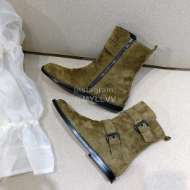 Ann Demeulemeester Winter Fashion Brown Calf Leather Boots For Women 