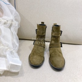 Ann Demeulemeester Winter Fashion Brown Calf Leather Boots For Women 