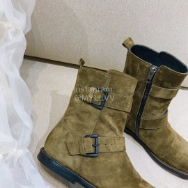 Ann Demeulemeester Winter Fashion Brown Calf Leather Boots For Women 