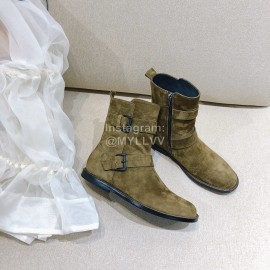 Ann Demeulemeester Winter Fashion Brown Calf Leather Boots For Women 