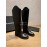Ann Demeulemeester Fashion Calf Leather Black Long Boots For Women 