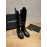 Ann Demeulemeester Fashion Calf Leather Black Long Boots For Women 