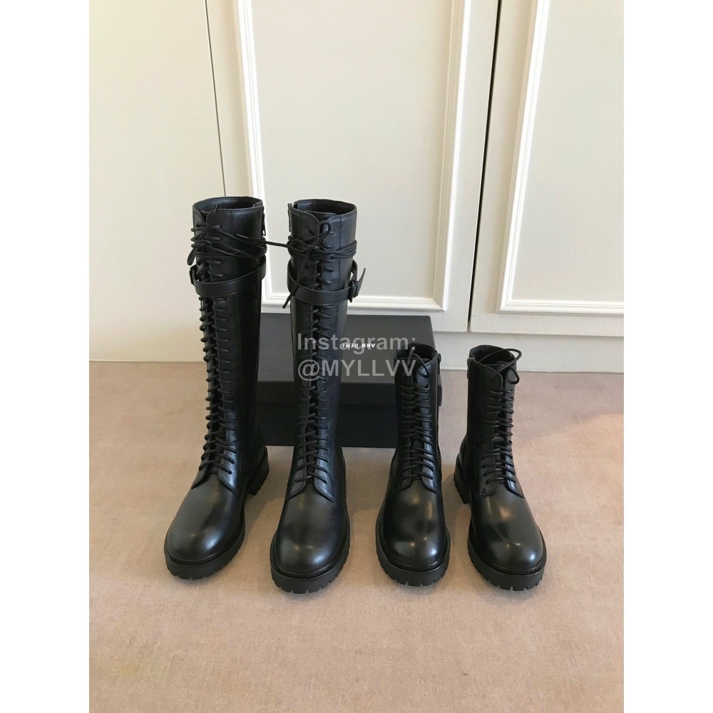 Ann Demeulemeester Fashion Black Calf Martin Boots For Women 