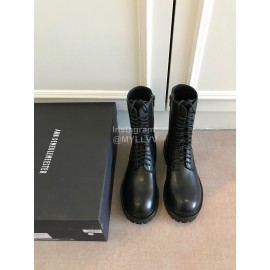 Ann Demeulemeester Fashion Black Calf Martin Boots For Women 
