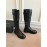 Ann Demeulemeester Fashion Black Calf Long Martin Boots For Women 