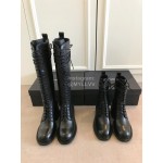 Ann Demeulemeester Fashion Calf Long Martin Boots For Women Black