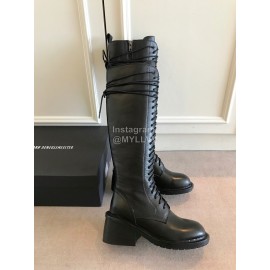 Ann Demeulemeester Fashion Calf Long Martin Boots For Women Black