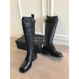 Ann Demeulemeester Fashion Calf Long Martin Boots For Women Black