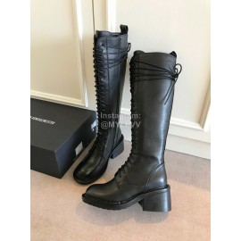 Ann Demeulemeester Fashion Calf Long Martin Boots For Women Black