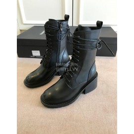 Ann Demeulemeester Fashion Calf High Heel Martin Boots For Women 