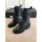 Ann Demeulemeester Fashion Calf High Heel Martin Boots For Women 