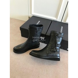 Ann Demeulemeester Fashion Calf Flat Heel Martin Boots For Women 