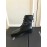Ann Demeulemeester Fashion Black Calf Flat Heel Martin Boots For Women 