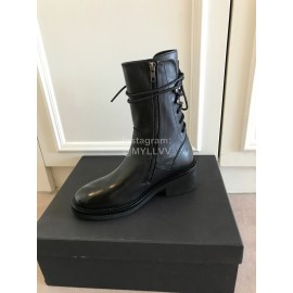 Ann Demeulemeester Retro Calf High Heel Martin Boots For Women 