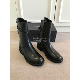 Ann Demeulemeester Retro Calf High Heel Martin Boots For Women 