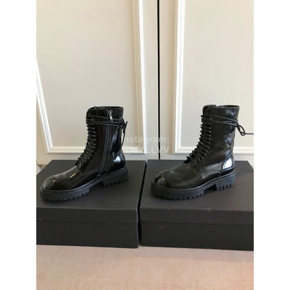 Ann Demeulemeester Fashion Patent Calf Martin Boots For Women 