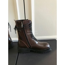 Ann Demeulemeester Fashion Calf Martin Boots For Women Coffee