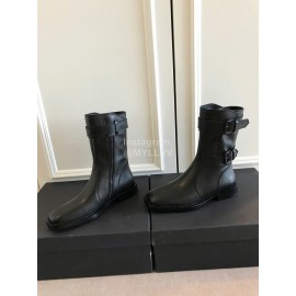 Ann Demeulemeester Fashion Square Head Calf Martin Boots For Women 